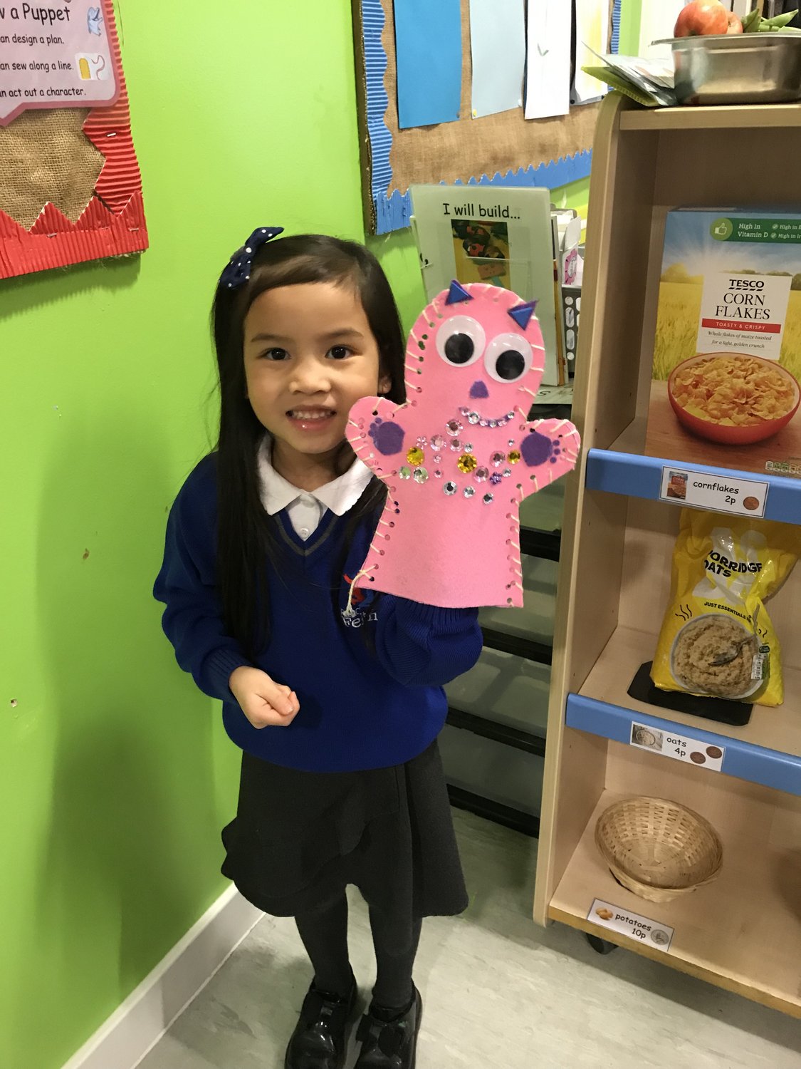 Reception big goal puppets