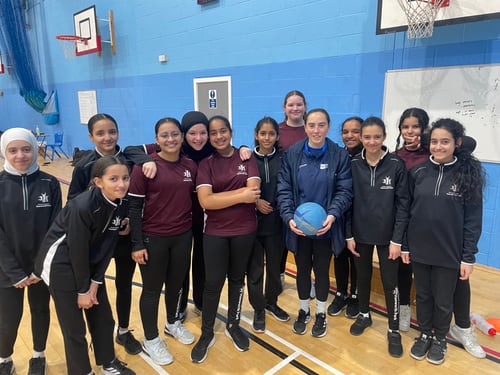 netball against RAF