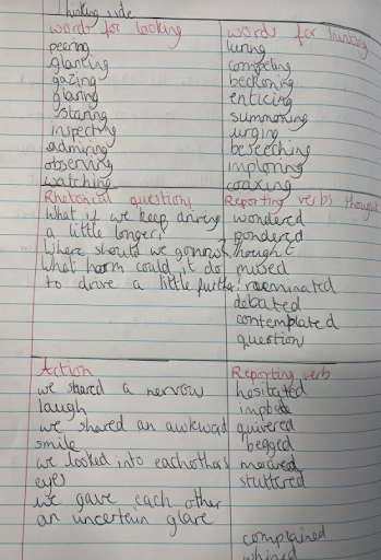 Y5 writing a Y5 writing a